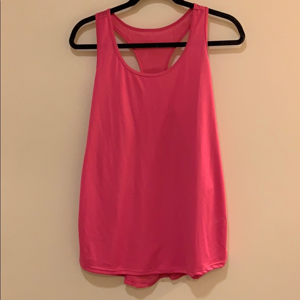 Hot pink workout tank